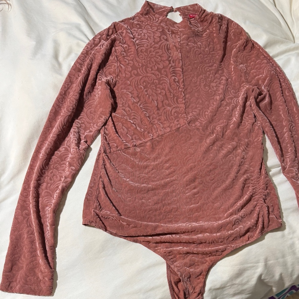 Guess Textured Mauve Bodysuit